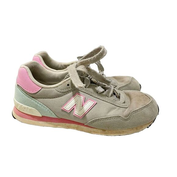 New Balance Girls Pink Gray 515 Sneakers US 1.5 EU 33 Athletic Running Shoes - Picture 1 of 11